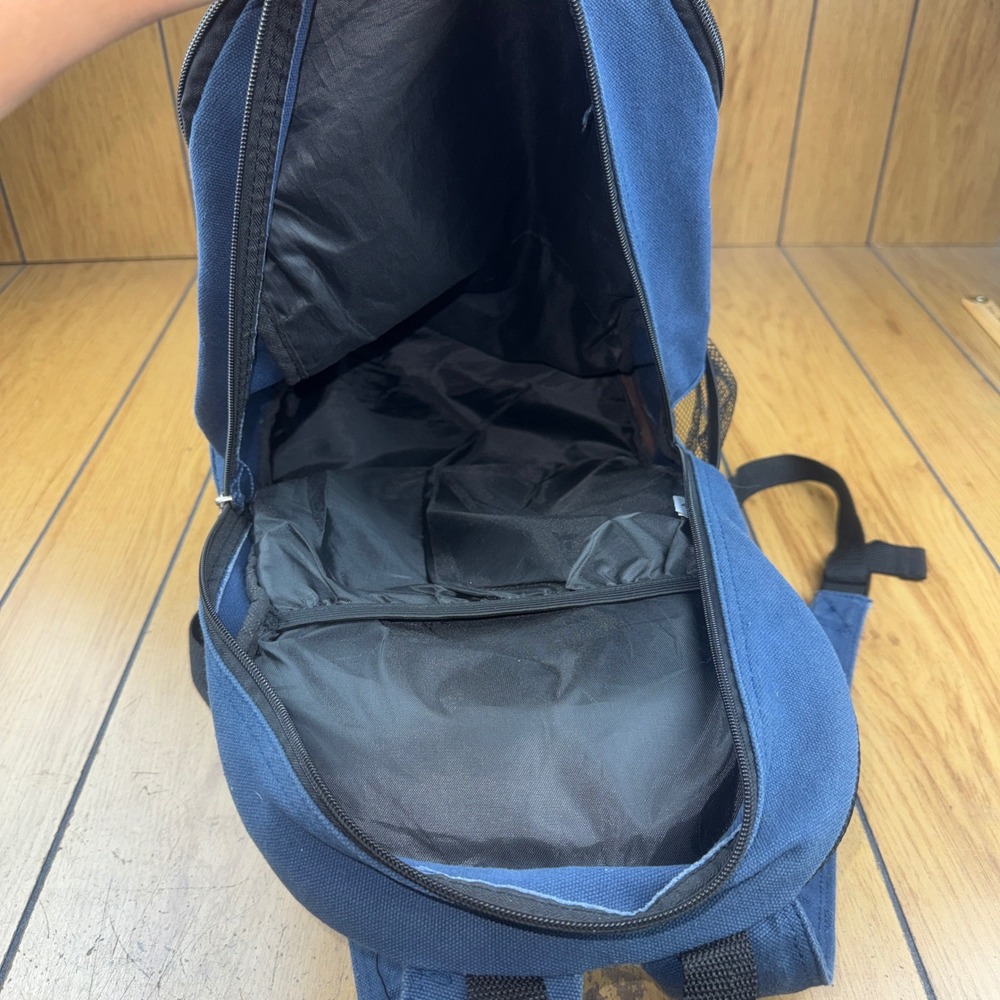 Disney Cast Member Teamwork Makes The Dream Work Canvas Backpack Blue Brown - Picture 12 of 13